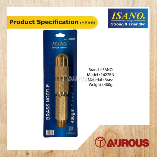 ISANO HEAVY DUTY BRASS HOSE NOZZLE (1622BN) - Image 5
