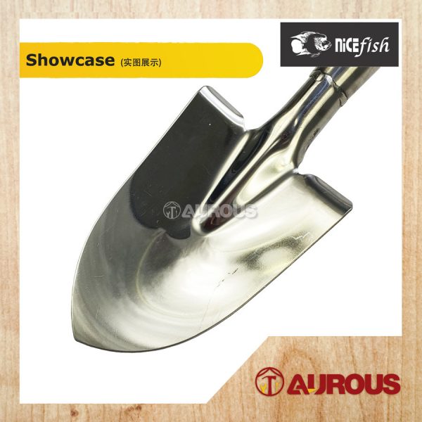 NICEFISH STAINLESS STEEL HANDLE ROUND POINT SHOVEL 73CM NF01 - Image 3