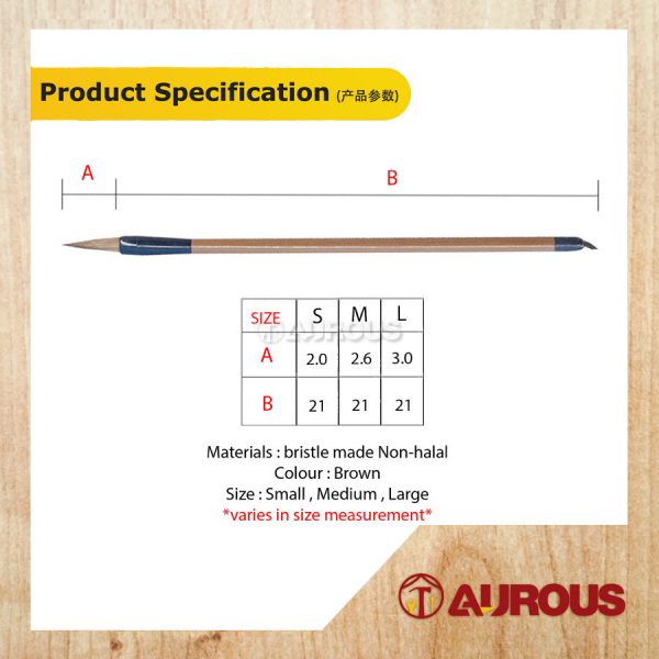 CHINESE CALLIGRAPHY BRUSH ( S/M/L ) BROWN - Image 5