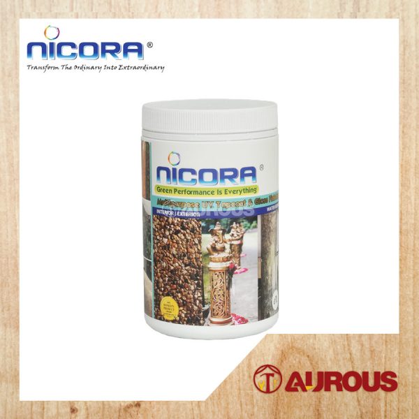 NICORA HD1900 HYDRO CLEAR PAINT/WATER BASED MULTIPURPOSE UV TOPCOAT & GLOSS FINISHING (1LT)
