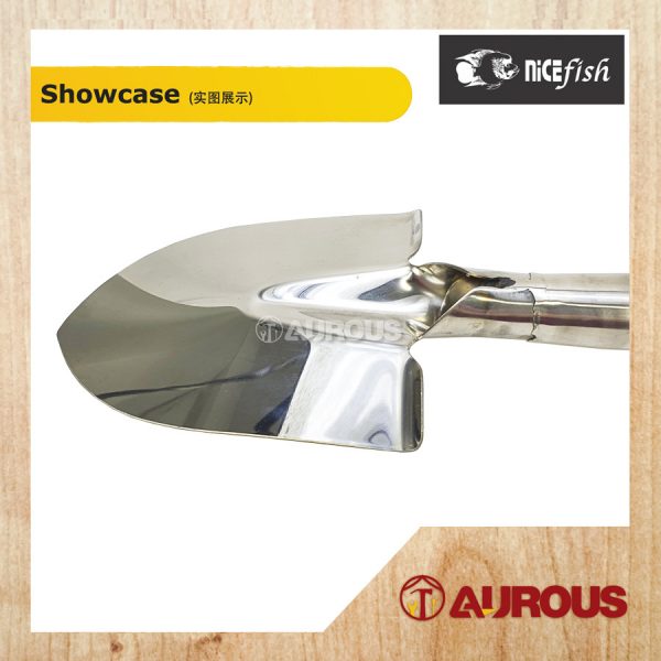 NICEFISH STAINLESS STEEL HANDLE ROUND POINT SHOVEL 73CM NF01 - Image 4
