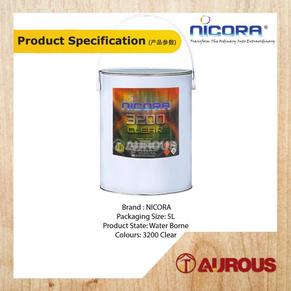 NICORA 1K CLEAR 3200 SOLVENT BORNE CLEARCOAT - 5L - Image 2