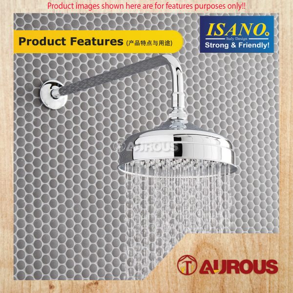 ISANO STAINLESS STEEL SHOWER ARM (10'' 1310SA / 16'' 1316SA) - Image 4