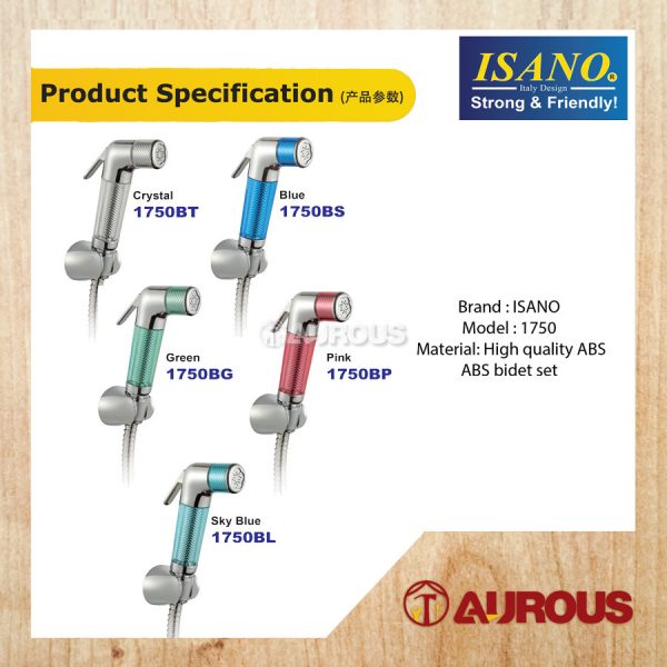 ISANO ABS CHROME HAND SPRAY BIDET SET (1750 SERIES) - Image 8