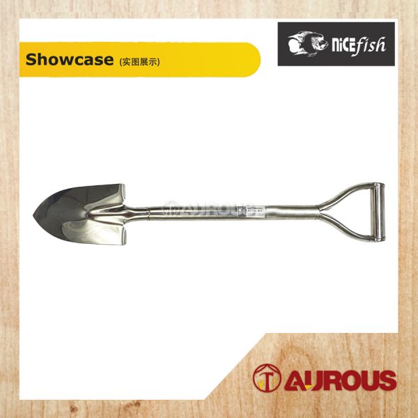 NICEFISH STAINLESS STEEL HANDLE ROUND POINT SHOVEL 73CM NF01 - Image 2