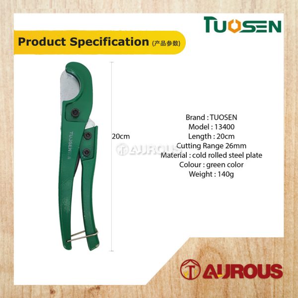 TUOSEN PVC PIPE CUTTER 26MM MODEL 13400 [GREEN] - Image 6