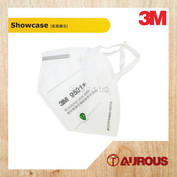 (1 PIECE)3M EAR LOOP PARTICULAR DISPOSABLE RESPIRATOR FACE MASK KN95 9501+ - Image 2