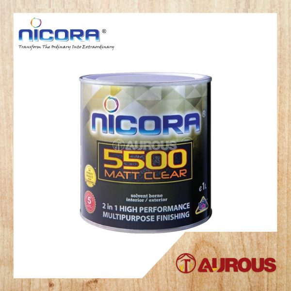 NICORA 1L 5500 DIAMOND / MATT CLEAR 2 IN 1 HIGH PERFORMANCE SYNTHETIC ENAMEL - Image 2