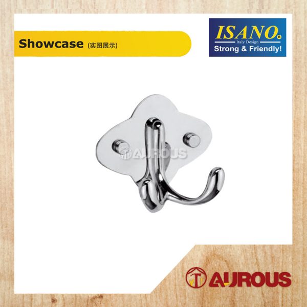 ISANO SINGLE/TWIN HOOK BAR WALL MOUNT TOWEL CLOTH HANGER - Image 3