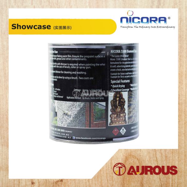 NICORA 1L 5500 DIAMOND / MATT CLEAR 2 IN 1 HIGH PERFORMANCE SYNTHETIC ENAMEL - Image 3