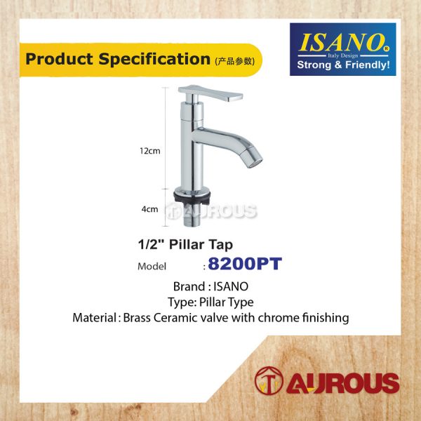 ISANO ECO 1/2" PILLAR BASIN TAP (8200PT) - Image 2