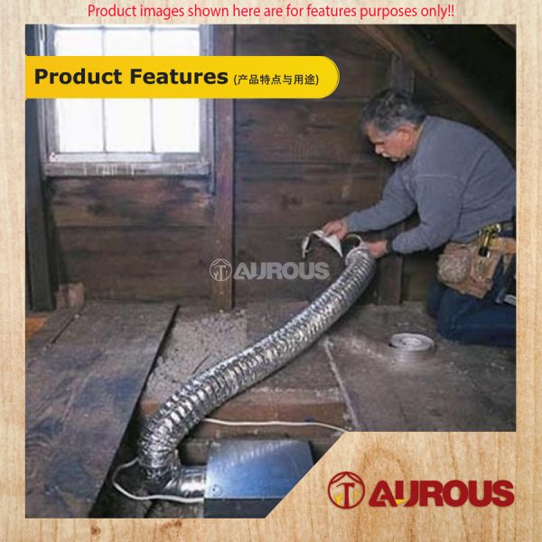 ALUMINIUM COOKER HOOD EXHAUST FLEXIBLE DUCTING HOSE 10 METER (8" / 10'' / 12'') - Image 8