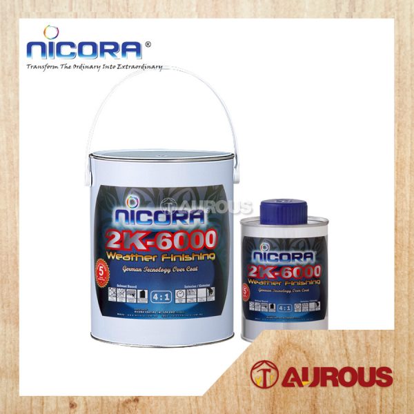 NICORA 2K PAINT CLEAR C/W HARDERNER 5 LITRE (A+B) (2K-6000)