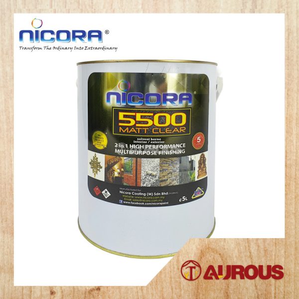 NICORA 5L 5500 DIAMOND / MATT CLEAR 2 IN 1 HIGH PERFORMANCE SYNTHETIC ENAMEL - Image 2