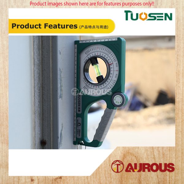 TUOSEN MAGNETIC INCLINOMETER PLASTIC SLOPE ANGLE MEASURING INSTRUMENT RULER (17811) - Image 8