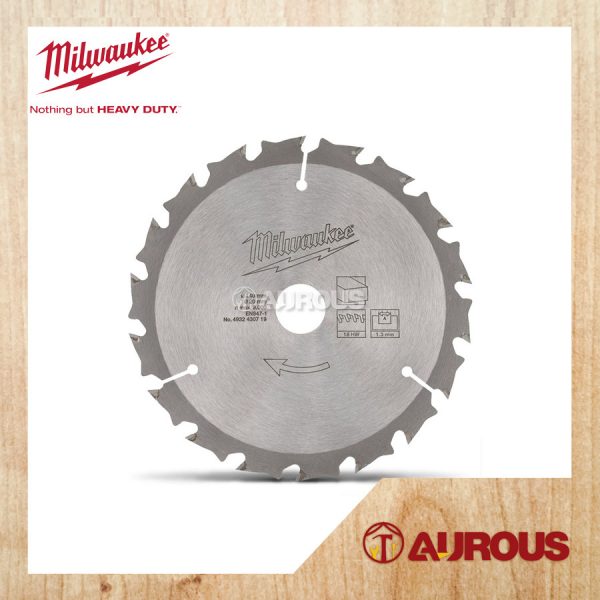 MILWAUKEE 140MM 18T ENDURANCE CIRCULAR SAW BLADE WOOD CUTTING (4932-4307-19)