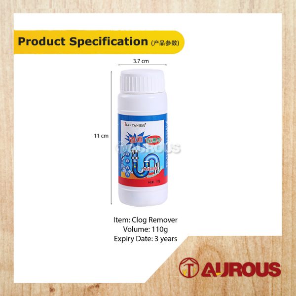 JIANYAN CLOGGED DRAINAGE REMOVER POWDER DRAIN PIPE BASIN CLEANER POWDER REMOVING BLOCKAGE 110G - Image 5