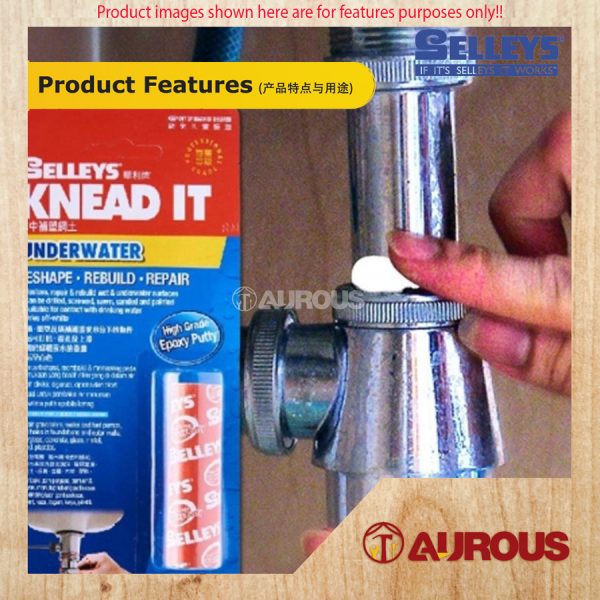 SELLEYS KNEAD IT UNDERWATER REPAIR 50G PUTTY EPOXY - Image 5