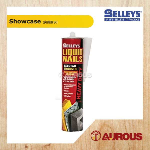 SELLEYS EXTREME STRENGTH LIQUID NAILS CONSTRUCTION ADHESIVE 350G (RED TUBE) - Image 2