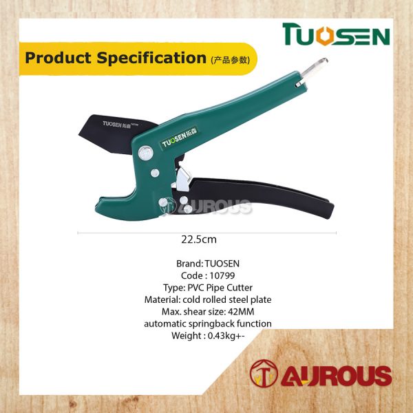 TUOSEN PPR / PVC PIPE CUTTER 42MM MODEL : 10799 - Image 6