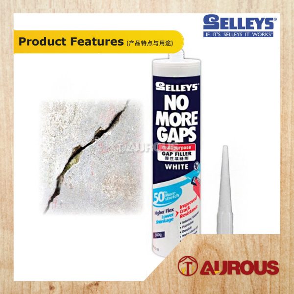 SELLEYS NO MORE GAPS GAP SEALANT - WHITE 380G - Image 4