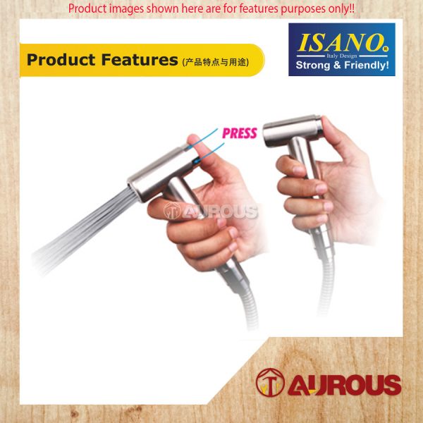 ISANO STAINLESS STEEL HAND BIDET SET MODEL (1720BS) - Image 4