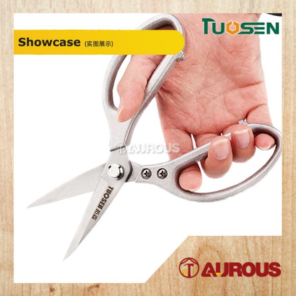 TUOSEN HEAVY DUTY STAINLESS STEEL SCISSOR WITH RUBBER HANDLE / GUNTING (14377) - Image 3