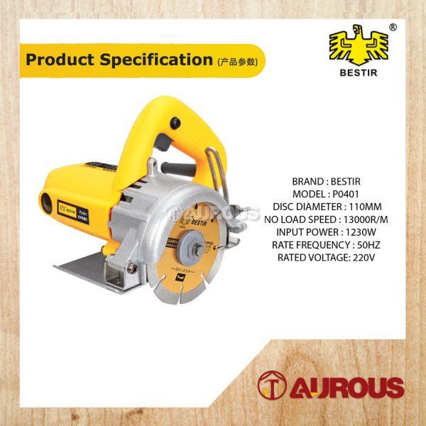 BESTIR 110MM CHOP SAW MARBLE TILE CUTTING MACHINE / MESIN GERGAJI PEMOTONG JUBIN (P0401) - Image 6