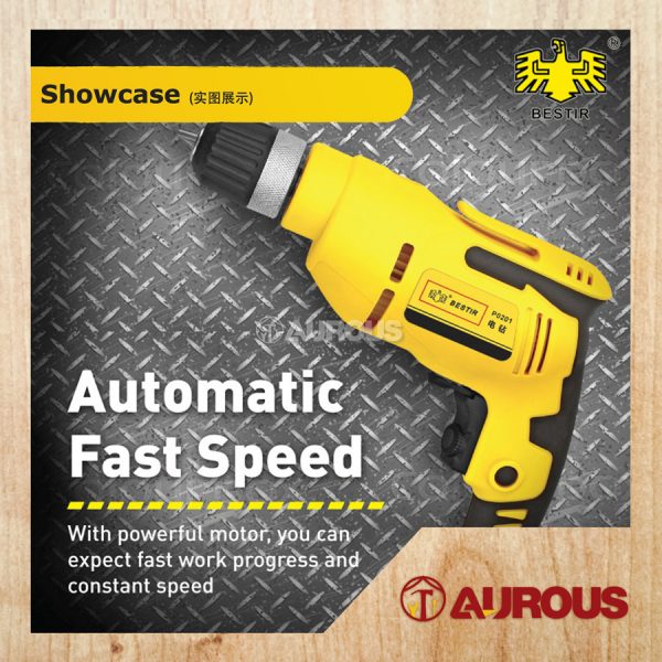 BESTIR 10MM ELECTRIC DRILL 450W / GERUDI ELEKTRIK (P0201) - Image 4