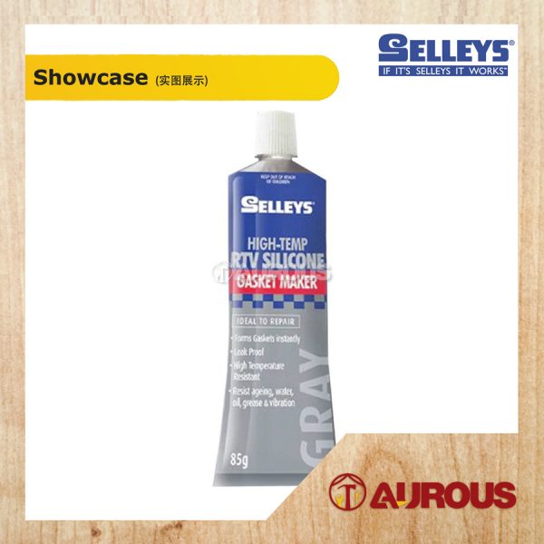 SELLEYS HI-TEMP GASKET MAKER RTV SILICONE GREY 650'F (85 GM) - Image 3