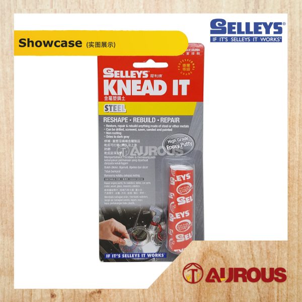 SELLEYS KNEAD IT STEEL EPOXY PUTTY 50G REPAIRED DARK GREY - Image 2