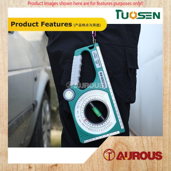 TUOSEN MAGNETIC INCLINOMETER PLASTIC SLOPE ANGLE MEASURING INSTRUMENT RULER (17811) - Image 9