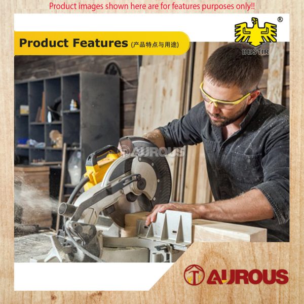 BESTIR 10'' CIRCULAR MITRE SAW 1900W ALUMINIUM & WOOD BASE / MESIN GERGAJI PEMOTONG KAYU & ALUMINIUM (P0504) - Image 8