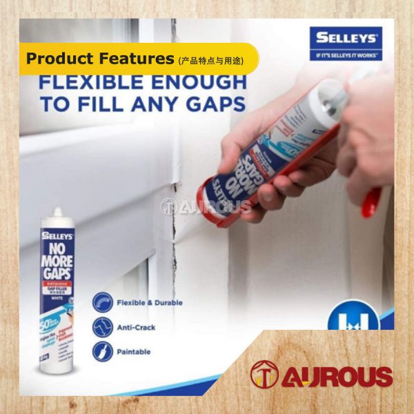 SELLEYS NO MORE GAPS GAP SEALANT - WHITE 380G - Image 5