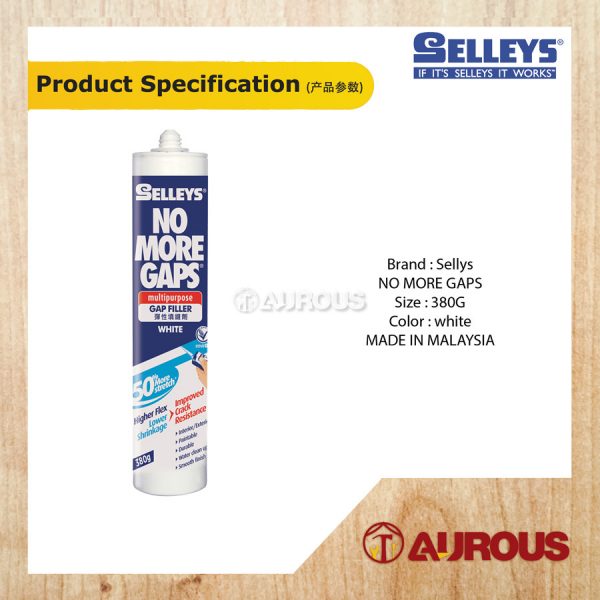 SELLEYS NO MORE GAPS GAP SEALANT - WHITE 380G - Image 3