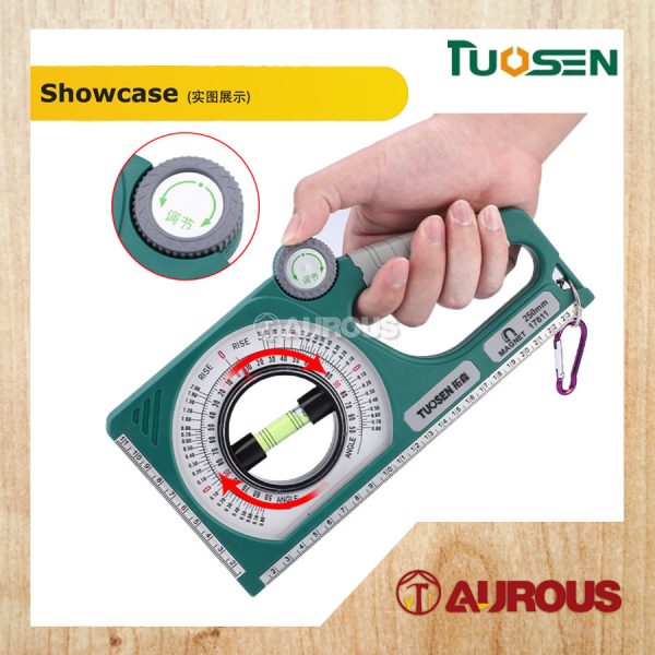 TUOSEN MAGNETIC INCLINOMETER PLASTIC SLOPE ANGLE MEASURING INSTRUMENT RULER (17811) - Image 3