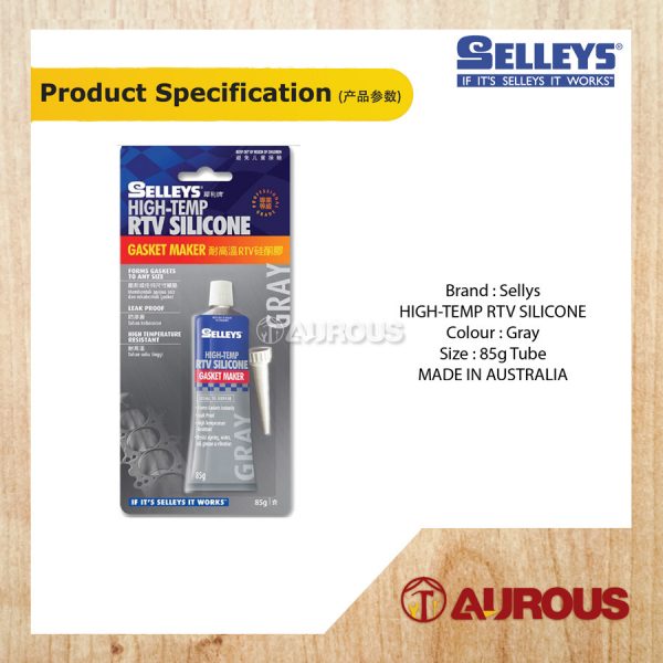 SELLEYS HI-TEMP GASKET MAKER RTV SILICONE GREY 650'F (85 GM) - Image 6