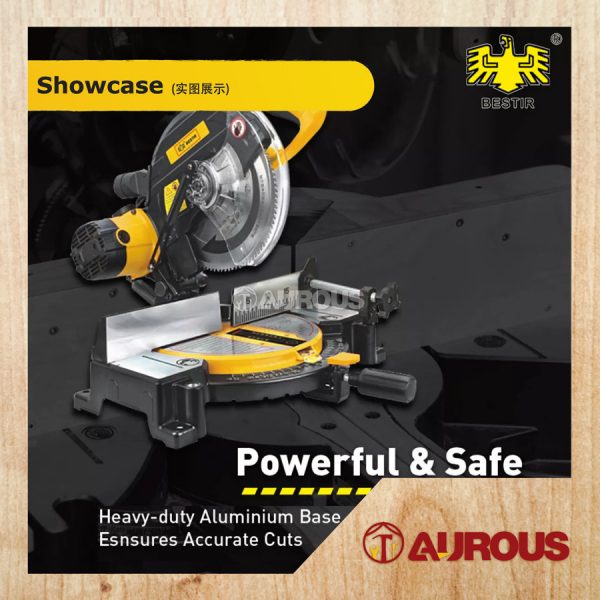 BESTIR 10'' CIRCULAR MITRE SAW 1900W ALUMINIUM & WOOD BASE / MESIN GERGAJI PEMOTONG KAYU & ALUMINIUM (P0504) - Image 7