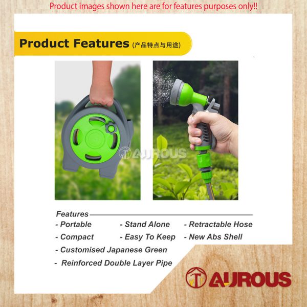 MITCO SAKURA SERIES HAND HELD PORTABLE GARDEN HOSE REEL SET C/W GARDEN HOSE 10M (MHRS910) - Image 5
