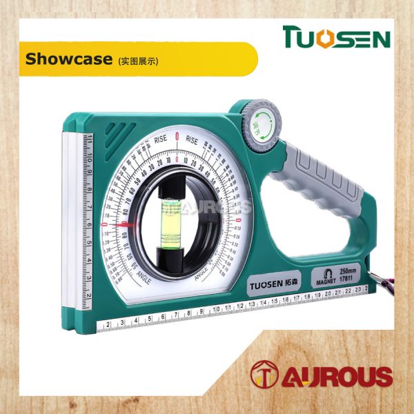TUOSEN MAGNETIC INCLINOMETER PLASTIC SLOPE ANGLE MEASURING INSTRUMENT RULER (17811) - Image 2