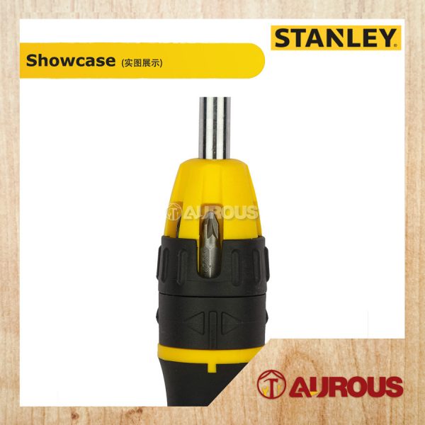 STANLEY 10 PCS MULTI-BIT CUSHION GRIP RATCHENTING SCREWDRIVER STHT68010-8 (68-010) - Image 3