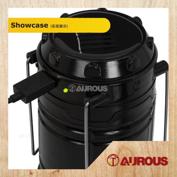 PORTABLE LED OUTDOOR SOLAR RECHARGEABLE CAMPING LANTERN LED TORCH LIGHT SH-5800T - Image 4