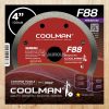 COOLMAN 88 SERIES F88 CONTINUOUS RIM BLADECUTTING DISC 4"/105MM