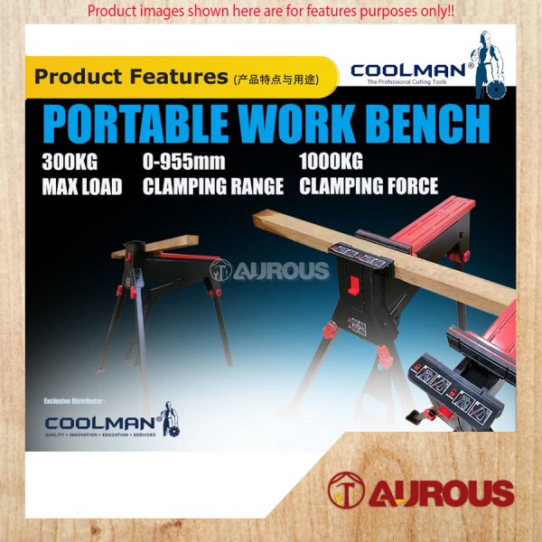 COOLMAN PORTABLE METAL JAWHORSE WORK BENCH VISE STAND CMVS14.5 [MAX LOAD 300KG] - Image 9
