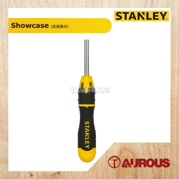 STANLEY 10 PCS MULTI-BIT CUSHION GRIP RATCHENTING SCREWDRIVER STHT68010-8 (68-010) - Image 2