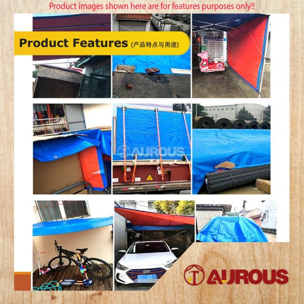 BLUE ORANGE WATER RESISTANT TARPAULIN WATERPROOF CANVAS SHEET ( 18' TO 30') - Image 7