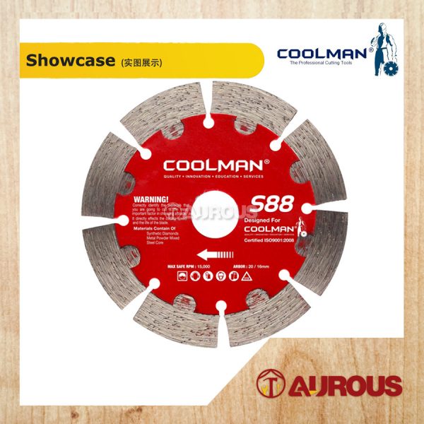 COOLMAN 88 SERIES S88 DRY SEGMENTED BLADE CUTTING DISC 4''/112MM - Image 2