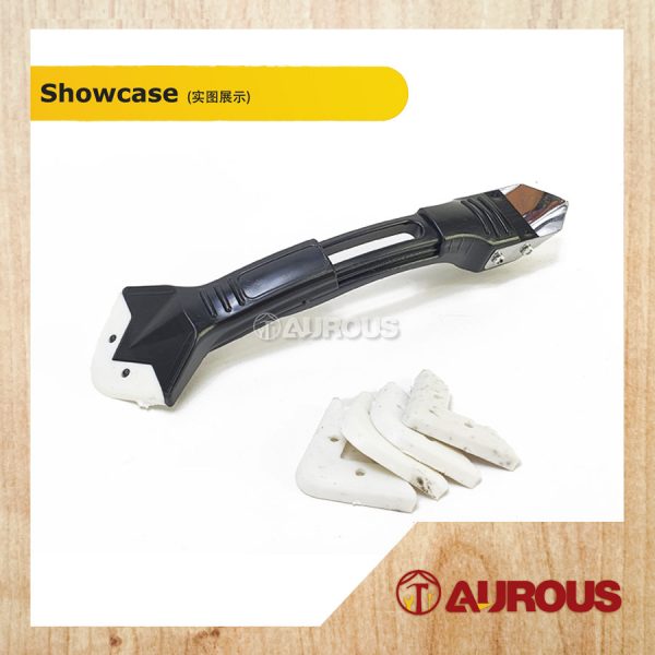 7PCS SET CAULKING TOOL KIT WITH 5 SILICONE CAULK FINISHING TOOL SET ANGLE SCRAPER CAULK REMOVER - Image 3