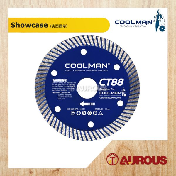 COOLMAN 88 SERIES CT88 THIN TURBO SUPREME BLADE CUTTING DISC 4''/105MM - Image 2