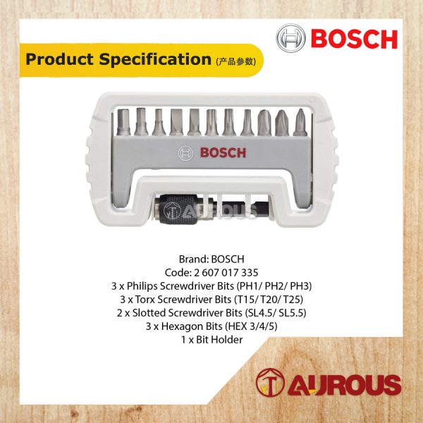 BOSCH PROFESSIONAL 11+1 SCREWDRIVER BIT SET (2607017335) - Image 6